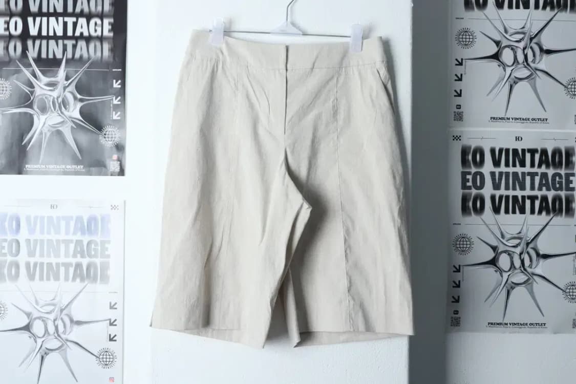 W(S) DKNY 디케이앤와이 도나카란 반바지 팬츠 화이트 면-1BAA 상품이미지2