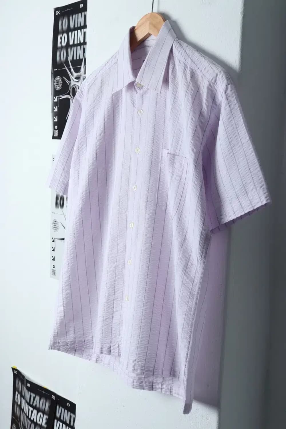 (L) 발렌시아가 반팔셔츠 남방 스트라이프-1385C 상품이미지1