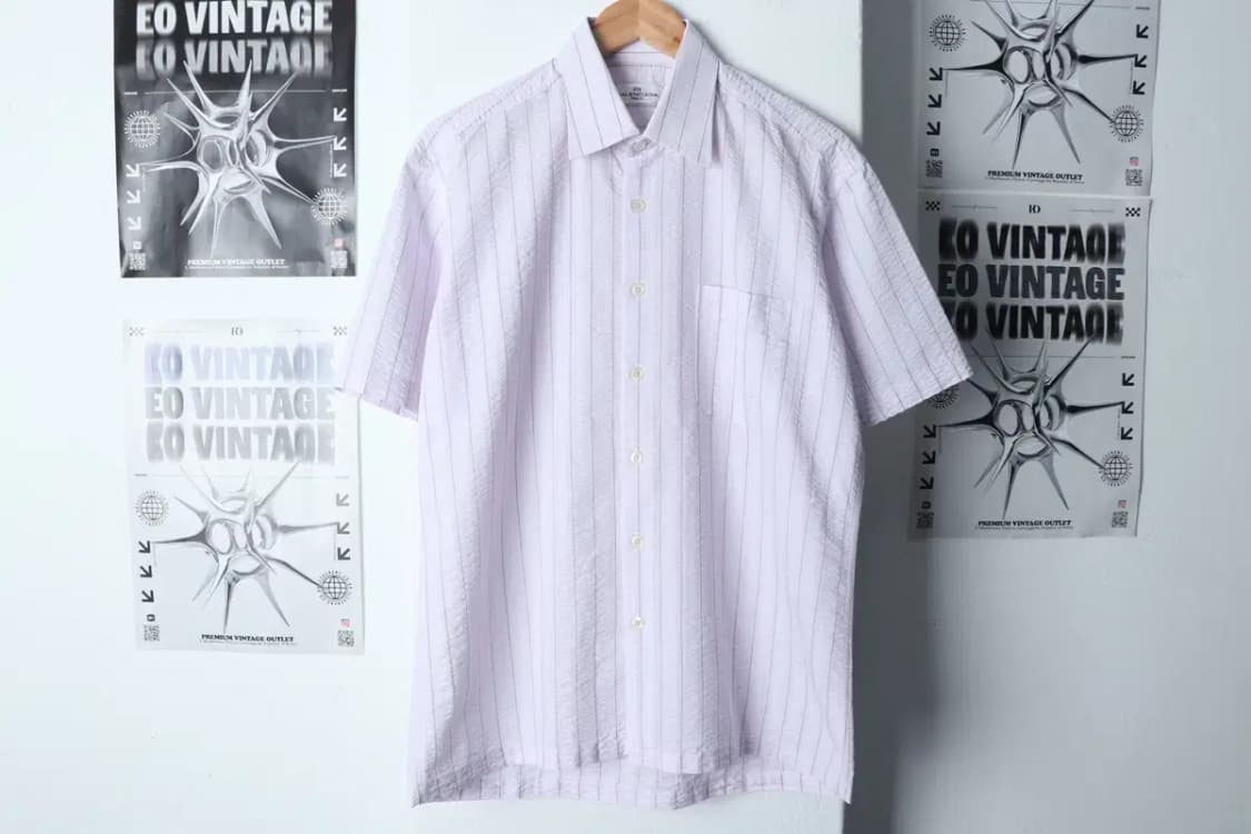 (L) 발렌시아가 반팔셔츠 남방 스트라이프-1385C 상품이미지2