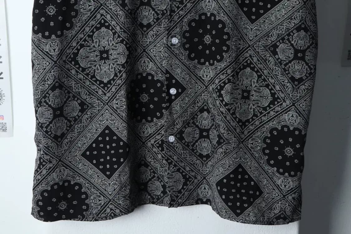 (M-XL) 브랜드빈티지 반팔셔츠 남방 페이즐리 블랙-13867 상품이미지4