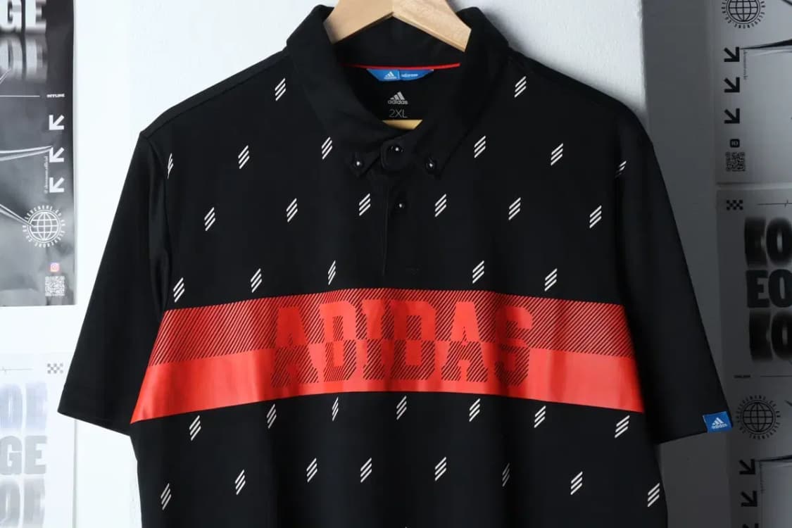 W(2XL) 아디다스 반팔 카라 티셔츠 빅사이즈 기능성 빅로고-13953 상품이미지3