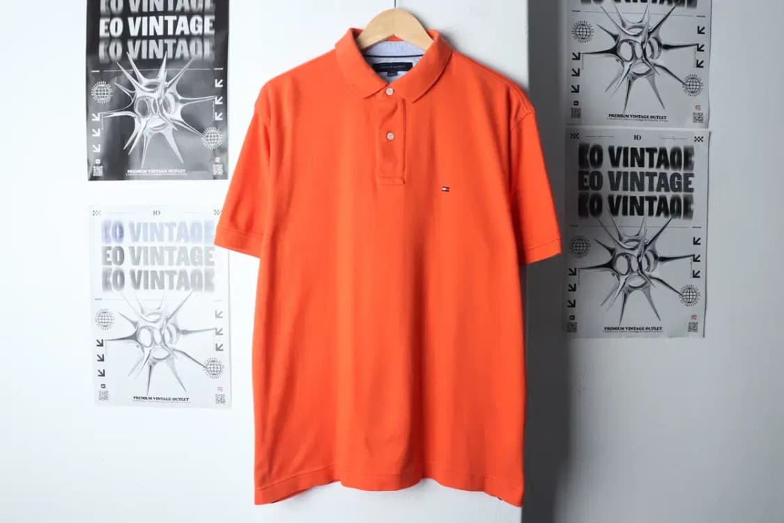 (L-XL) 타미힐피거 반팔 카라 티셔츠 오렌지 올드스쿨-13910 상품이미지2