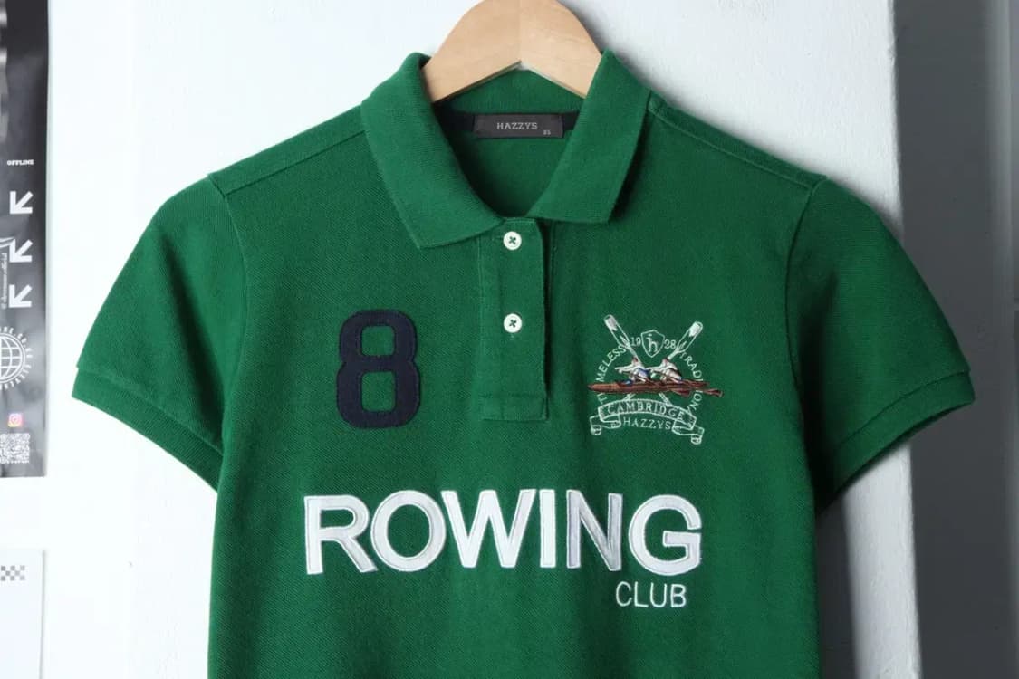 W(S) 헤지스 반팔 카라 티셔츠 그린 럭비 한정-13914 상품이미지3