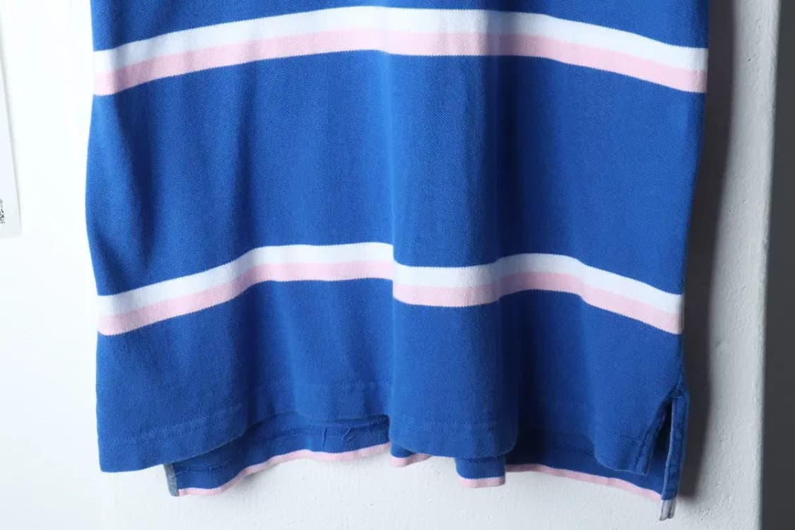 (L-XL) 타미힐피거 반팔 카라 티셔츠 스트라이프 블루-1392A 상품이미지4