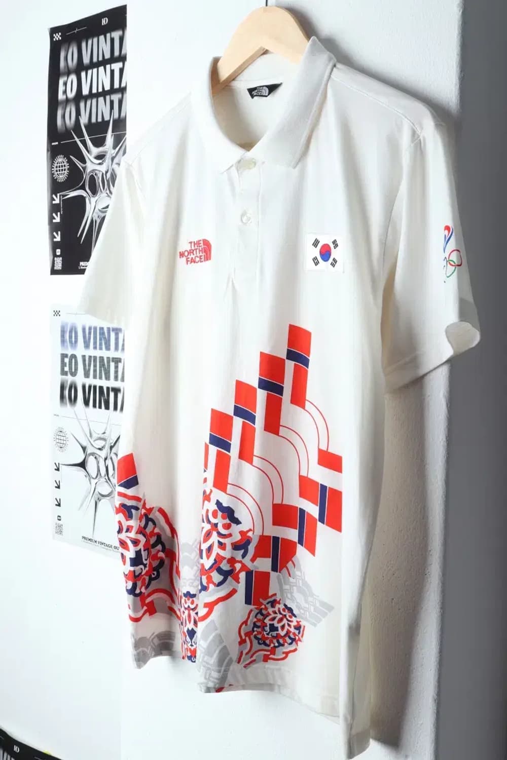 (L-XL) 노스페이스 반팔 카라 티셔츠 올림픽 국가대표 한정-13932 상품이미지1