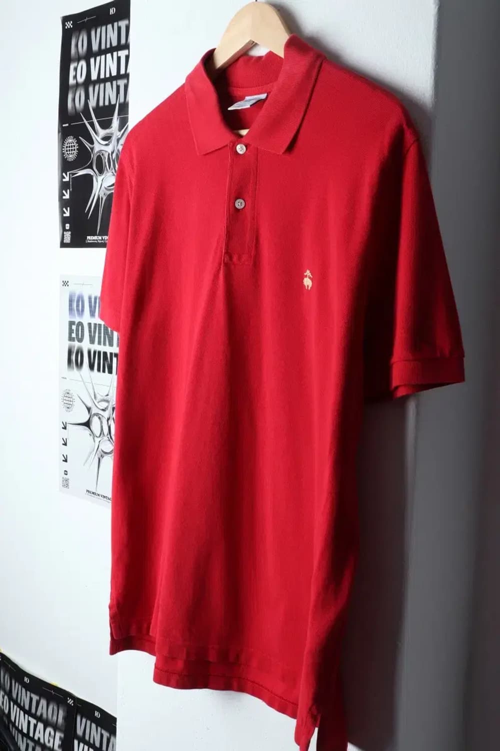 (L-XL) 브룩스브라더스 반팔 카라 티셔츠 레드 올드스쿨-13934 상품이미지1