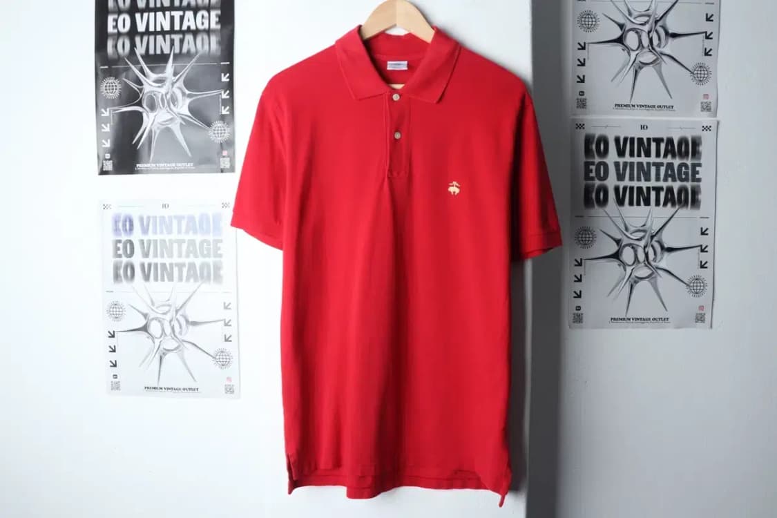 (L-XL) 브룩스브라더스 반팔 카라 티셔츠 레드 올드스쿨-13934 상품이미지2