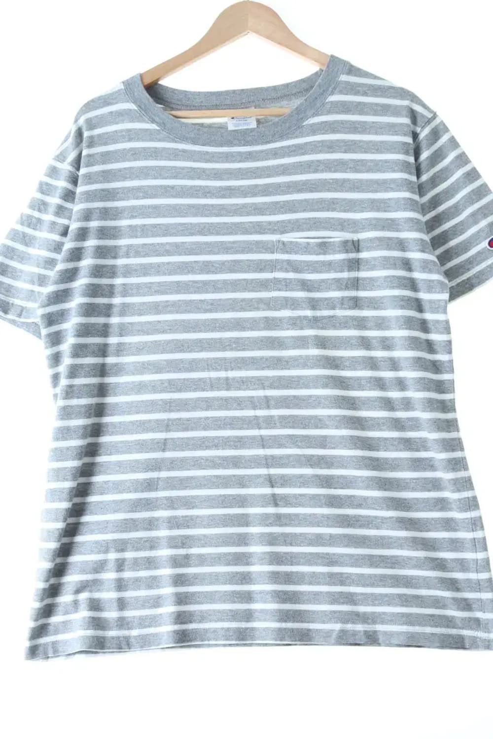 (L-XL) 챔피온 반팔 티셔츠 스트라이프-13B13 상품이미지1