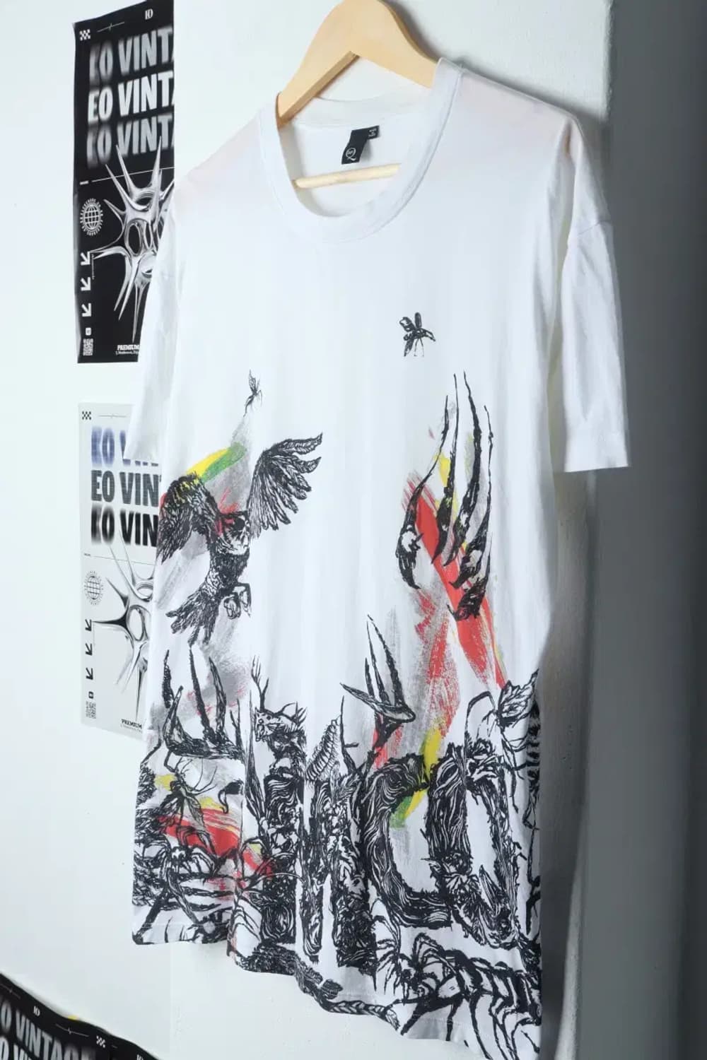 (L-XL) 브랜드빈티지 반팔 티셔츠 알렉산더 맥퀸 한정판-13B68 상품이미지1