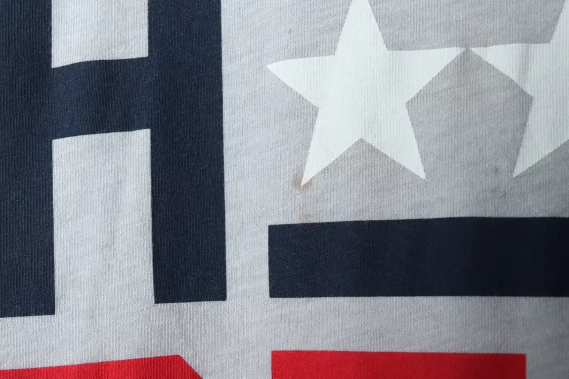 (M-XL) 타미힐피거 반팔 티셔츠 부분오염 그레이 올드스쿨-13B6A 상품이미지6