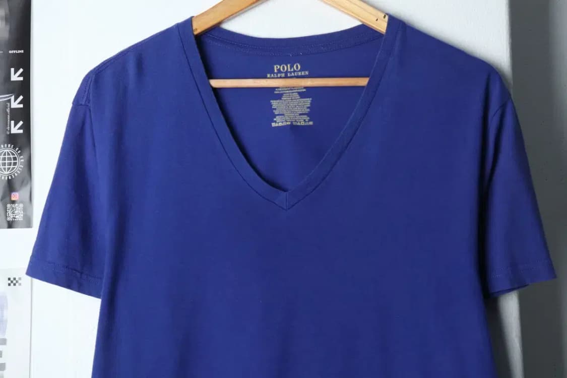 (M-XL) 폴로 랄프로렌 반팔 티셔츠 브이넥 레드포니-13B75 상품이미지3