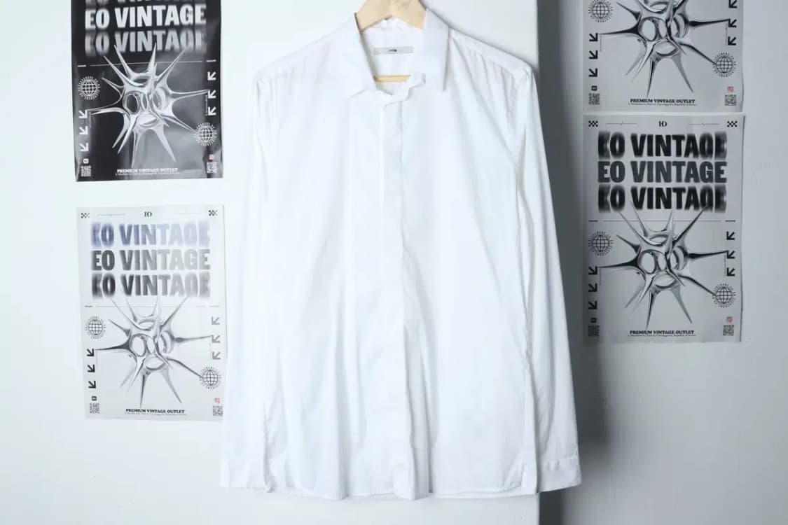 W(XL) 시스템 셔츠 남방 한섬 화이트 무지-13B99 상품이미지2