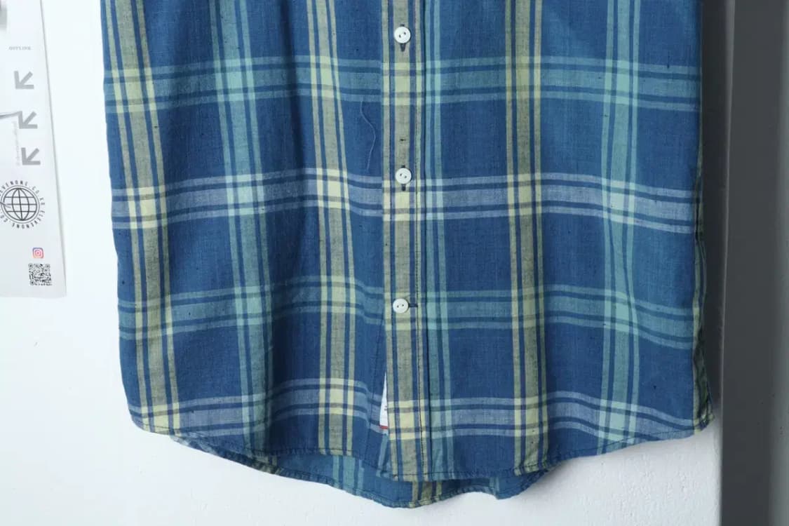 (M) 타미힐피거 반팔셔츠 남방 린넨 마 체크-13B9D 상품이미지4