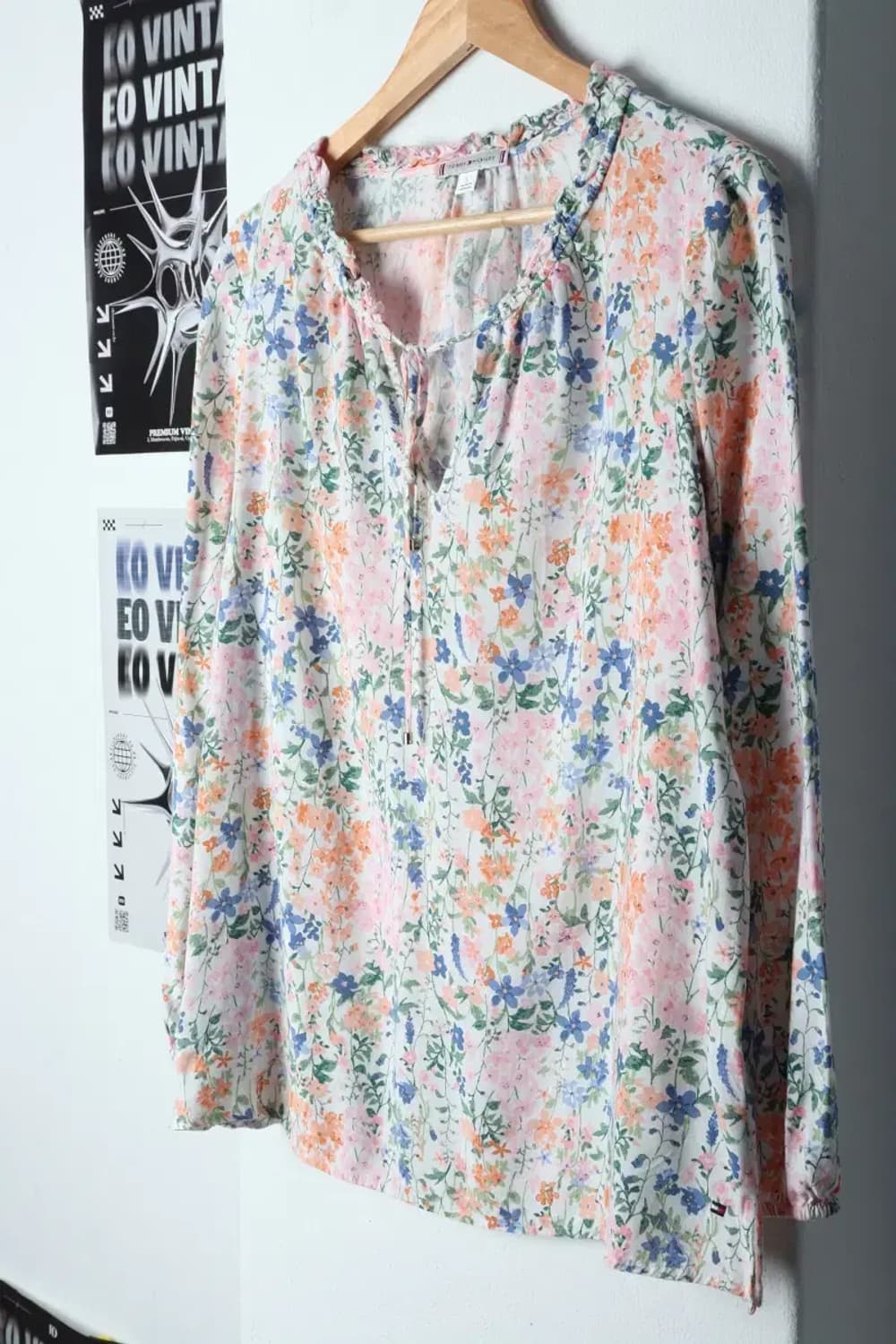 W(L-XL) 타미힐피거 셔츠 남방 플라워 블라우스-13BB4 상품이미지1