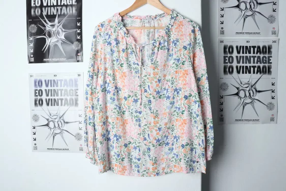 W(L-XL) 타미힐피거 셔츠 남방 플라워 블라우스-13BB4 상품이미지2