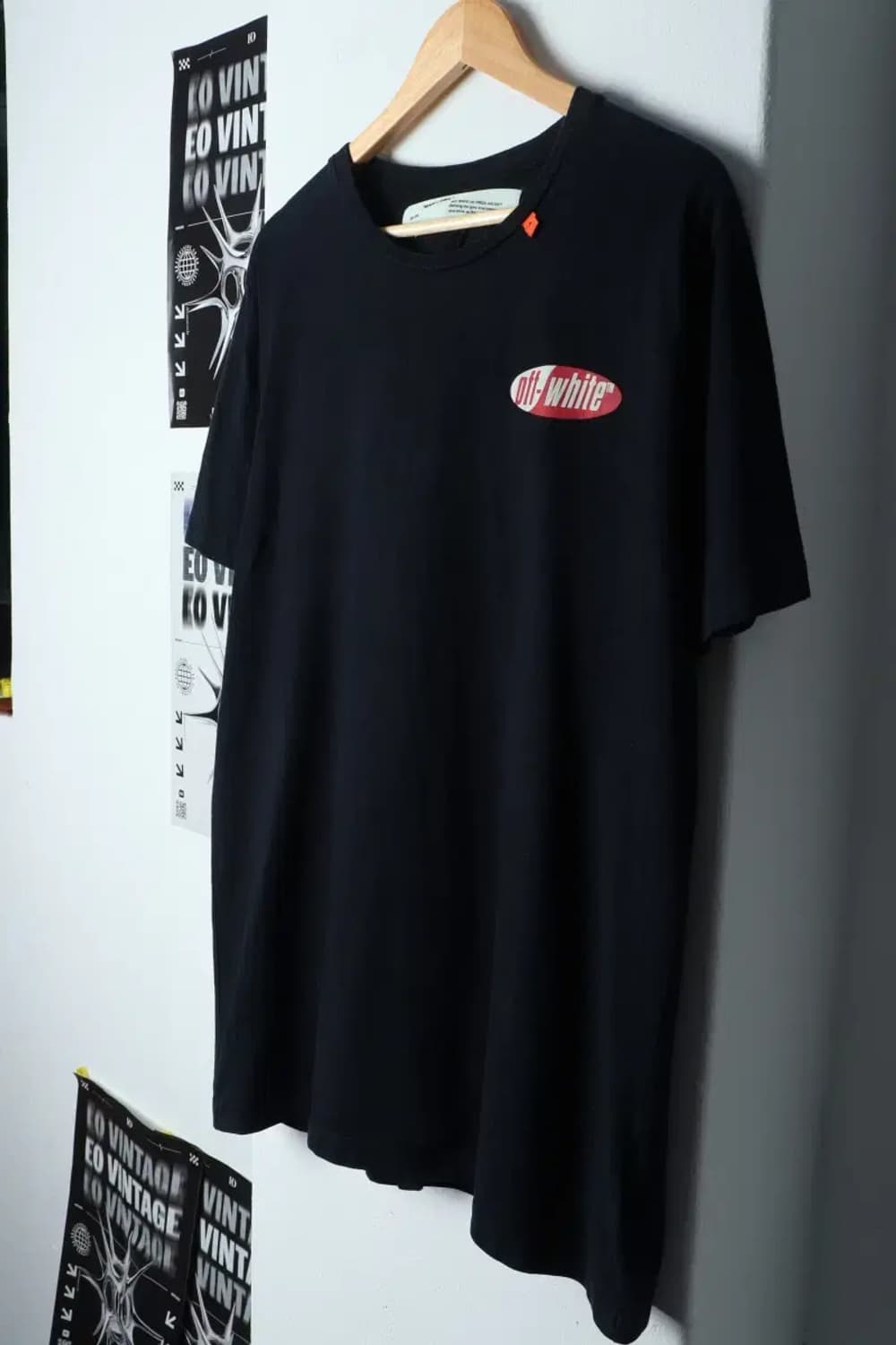 (L-XL) 브랜드빈티지 반팔 티셔츠 오프화이트 블랙-13BED 상품이미지1