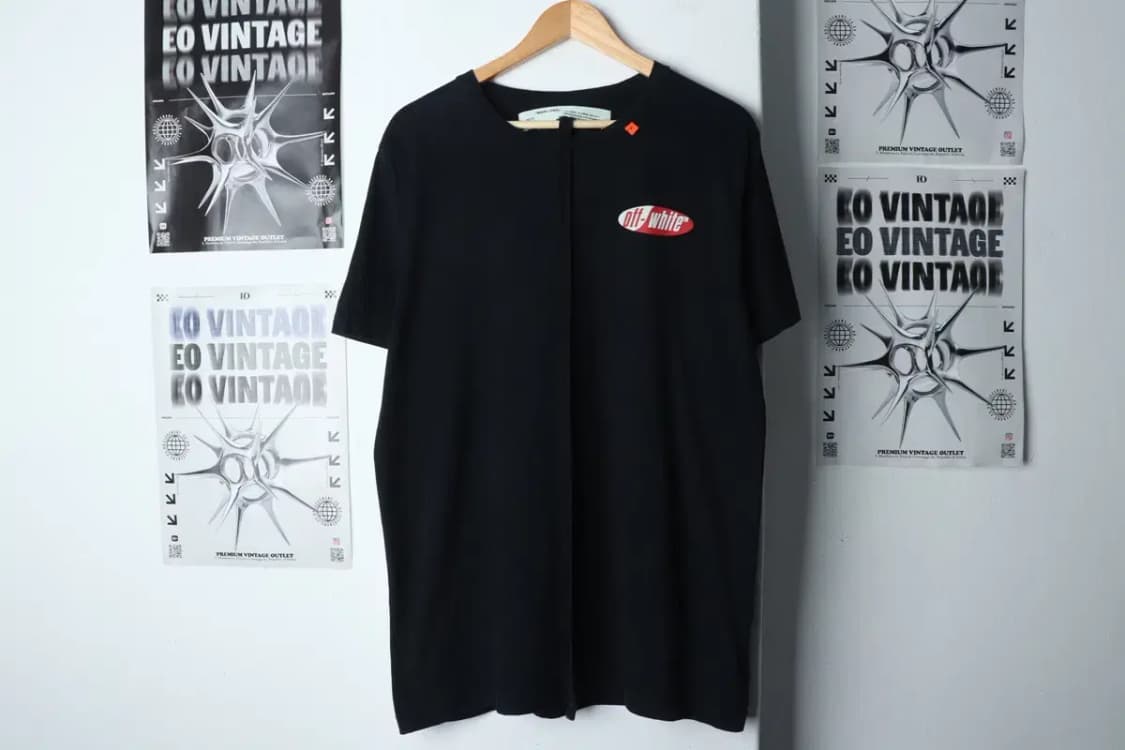 (L-XL) 브랜드빈티지 반팔 티셔츠 오프화이트 블랙-13BED 상품이미지5