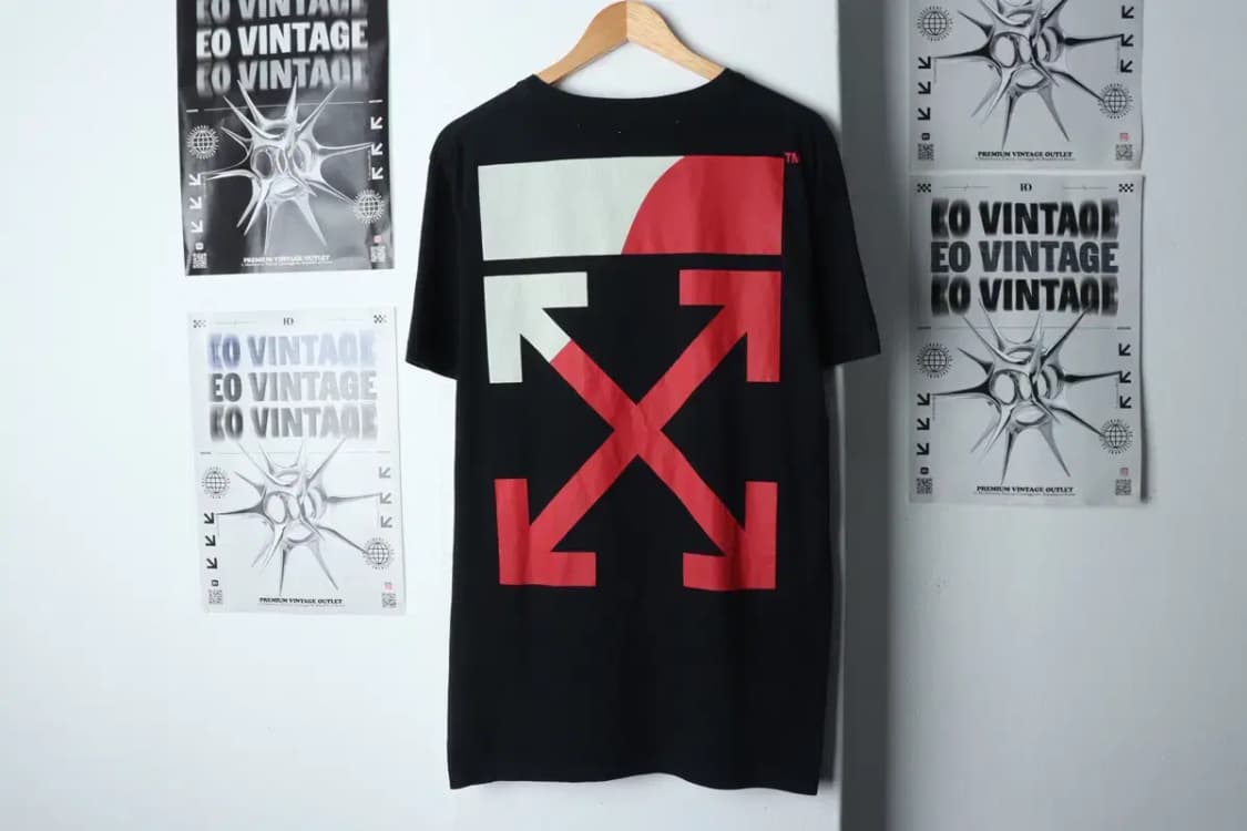(L-XL) 브랜드빈티지 반팔 티셔츠 오프화이트 블랙-13BED 상품이미지6