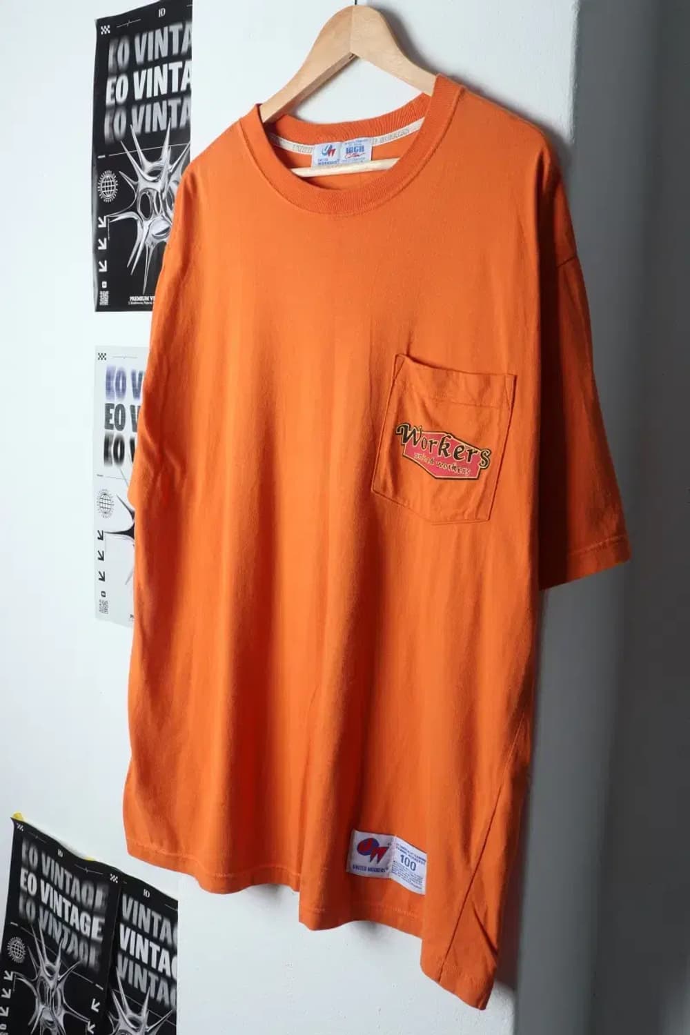 (L-2XL) 브랜드빈티지 반팔 티셔츠 오렌지 박시 올드스쿨-13BF7 상품이미지1