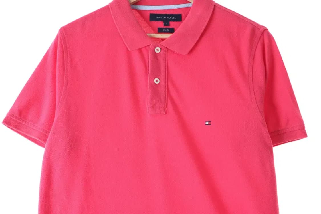 (L-2XL) 타미힐피거 반팔 카라 티셔츠 블랙 그레이-13C42 상품이미지2