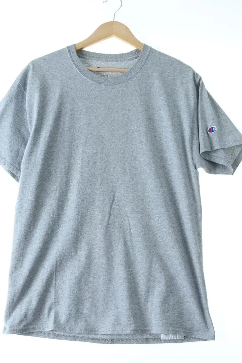 (L-XL) 챔피온 반팔 티셔츠 그레이 무지-13C5E 상품이미지1