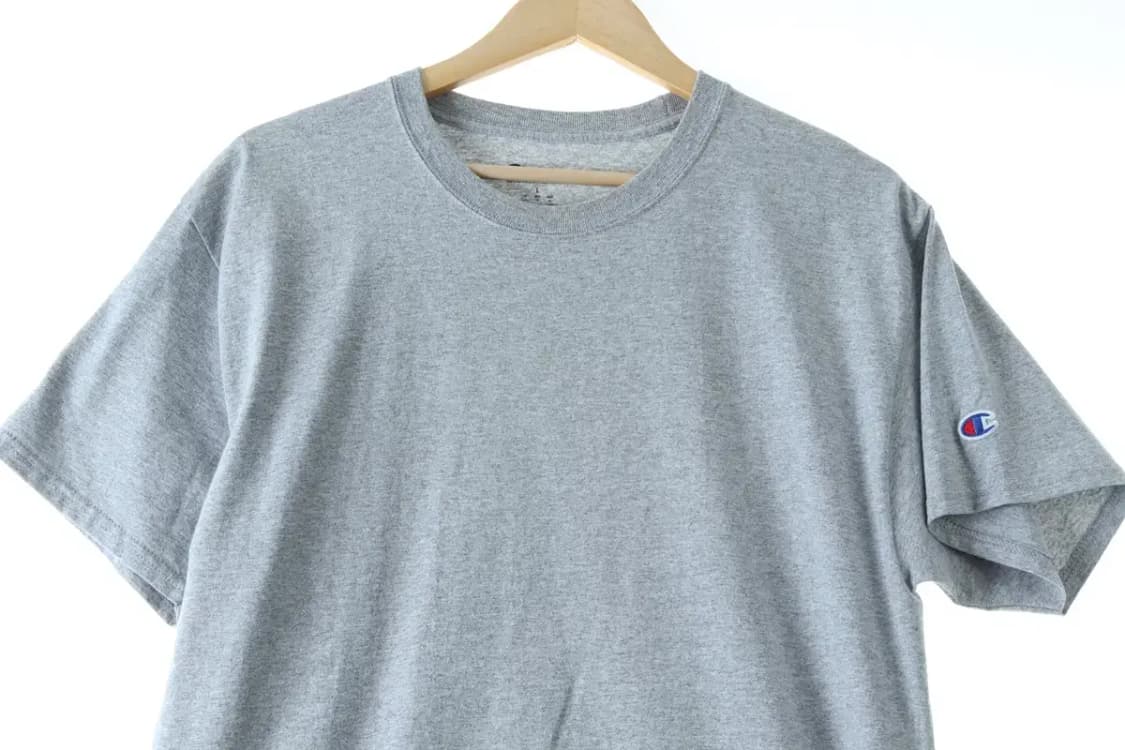 (L-XL) 챔피온 반팔 티셔츠 그레이 무지-13C5E 상품이미지2