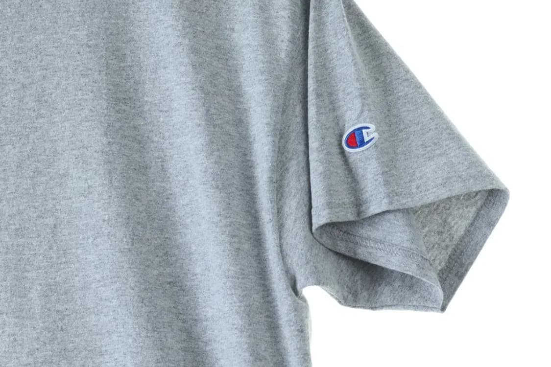 (L-XL) 챔피온 반팔 티셔츠 그레이 무지-13C5E 상품이미지4