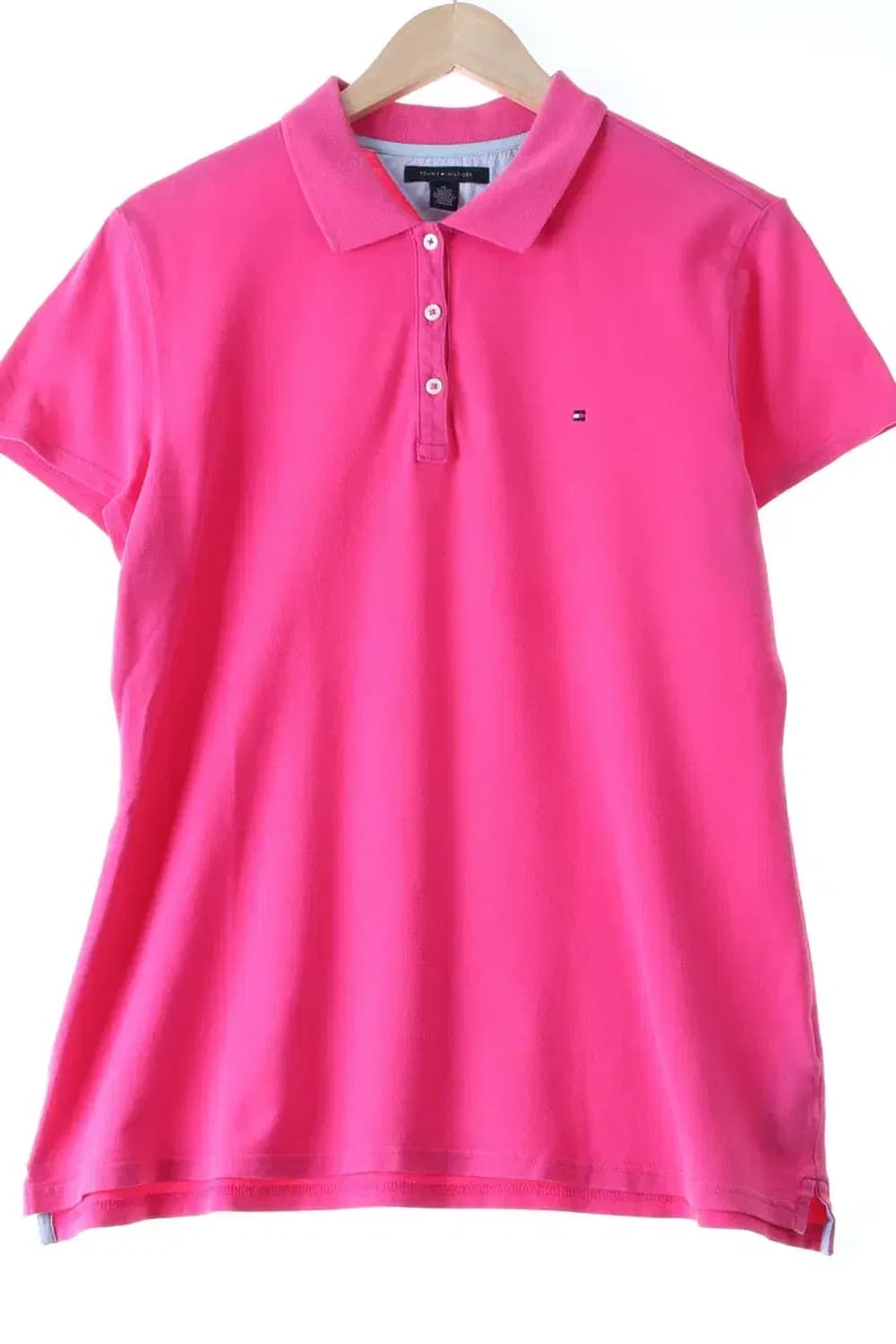 W(XL) 타미힐피거 반팔 카라 티셔츠 핑크 올드스쿨-13C16 상품이미지1