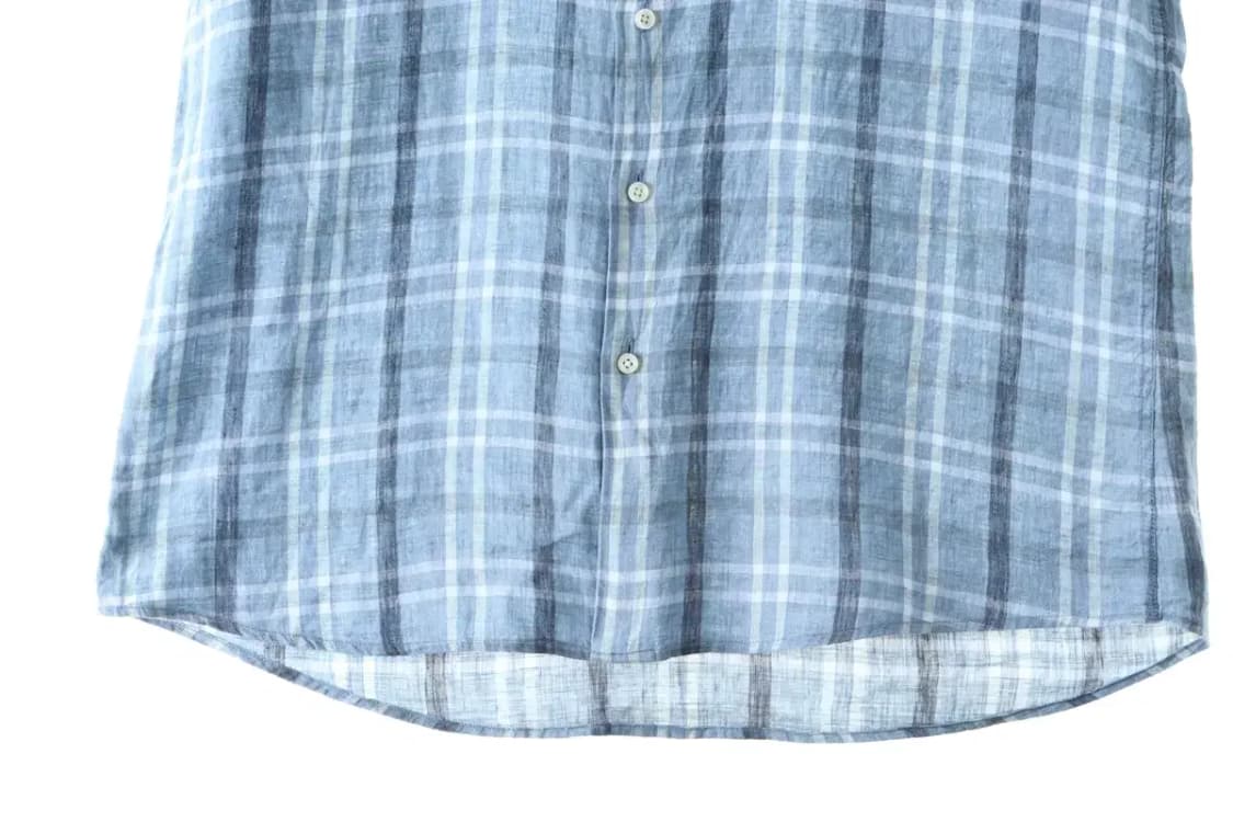 (L) 닥스 반팔셔츠 남방 체크 린넨 마-13D6D 상품이미지3