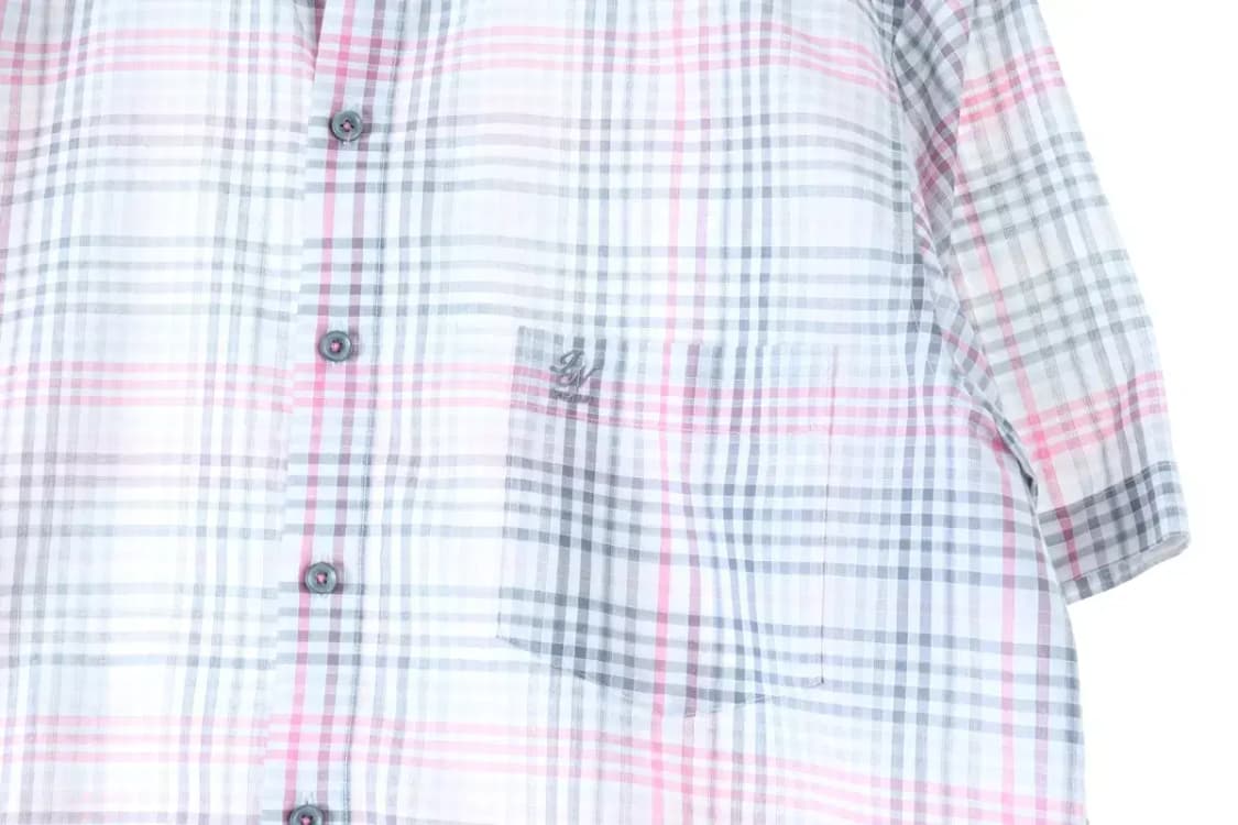 (XL) 인디안 반팔셔츠 남방 얇은소재 체크-13D73 상품이미지4