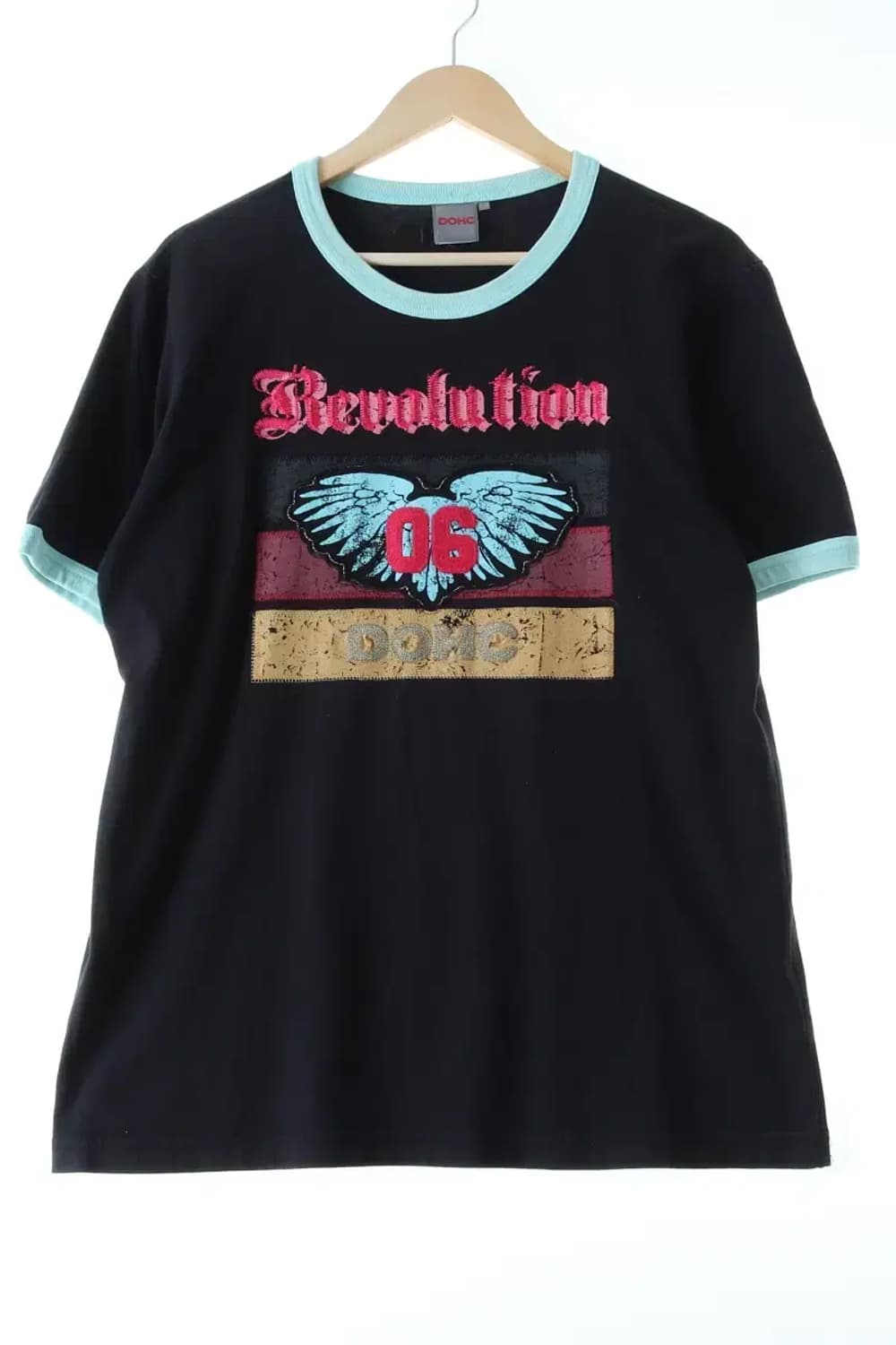 (L) 브랜드빈티지 반팔 티셔츠 자수 키치 락티-13C7A 상품이미지1