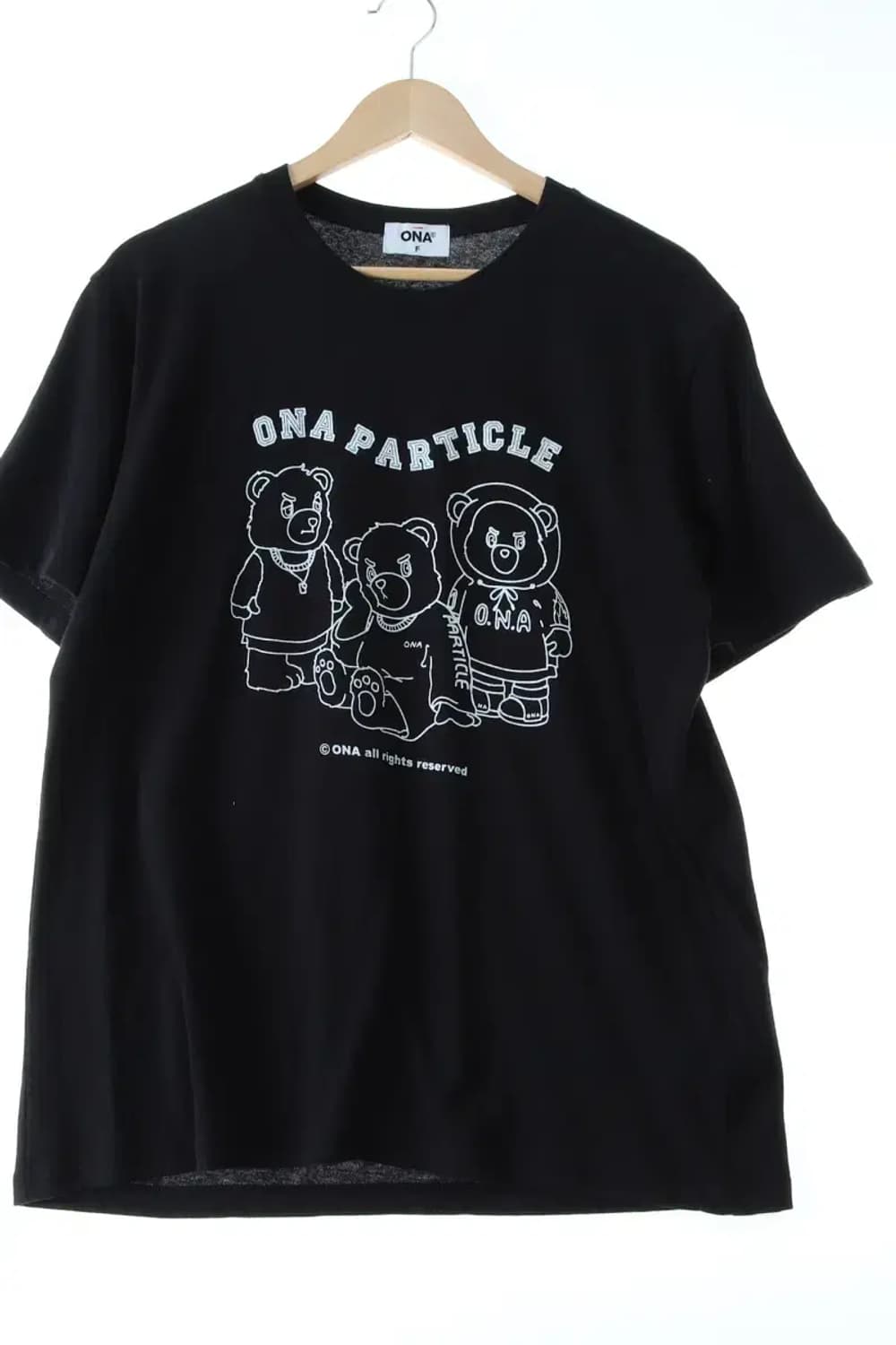 (F) 브랜드빈티지 반팔 티셔츠 블랙 곰돌이 락티-13C80 상품이미지1