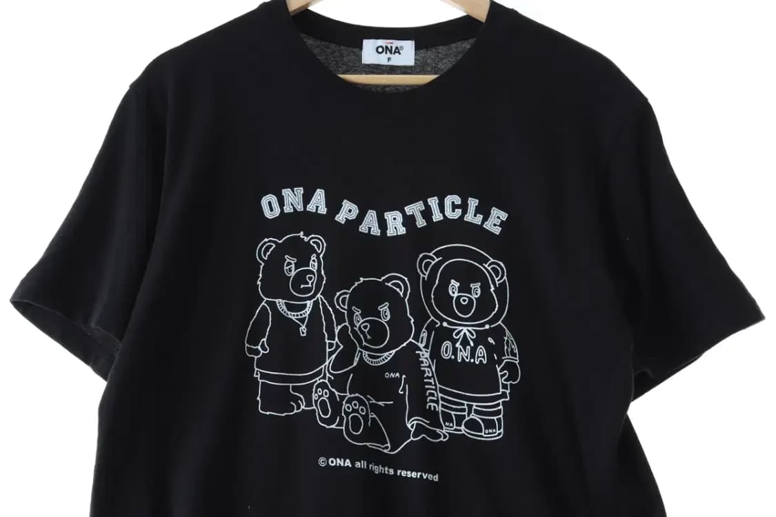 (F) 브랜드빈티지 반팔 티셔츠 블랙 곰돌이 락티-13C80 상품이미지2