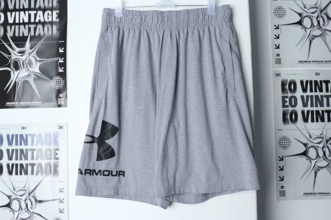 (L-XL) 언더아머 반바지 팬츠 그레이 밴딩-1C3D 상품이미지2
