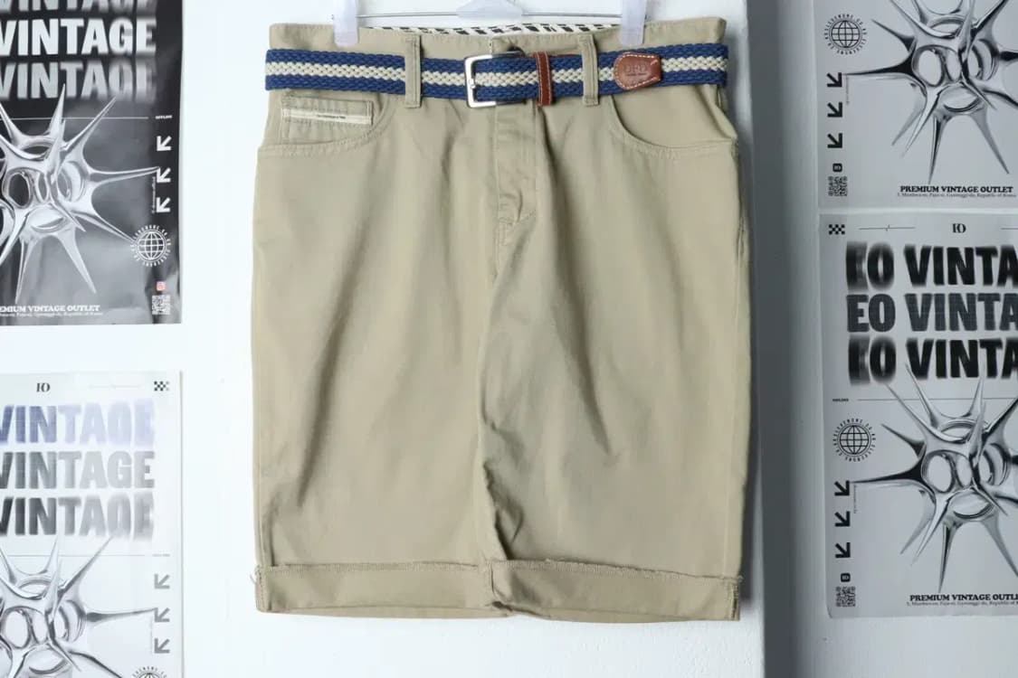 (M) 반스 반바지 팬츠 베이지 면 벨트-1CE4 상품이미지2