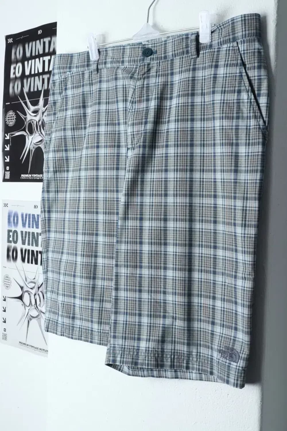 (XL-2XL) 노스페이스 반바지 팬츠 체크 면-1CED 상품이미지1