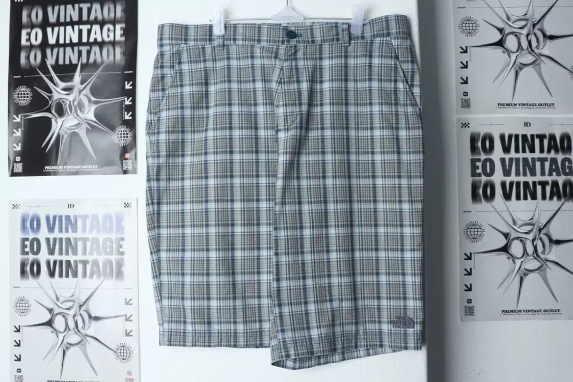 (XL-2XL) 노스페이스 반바지 팬츠 체크 면-1CED 상품이미지2