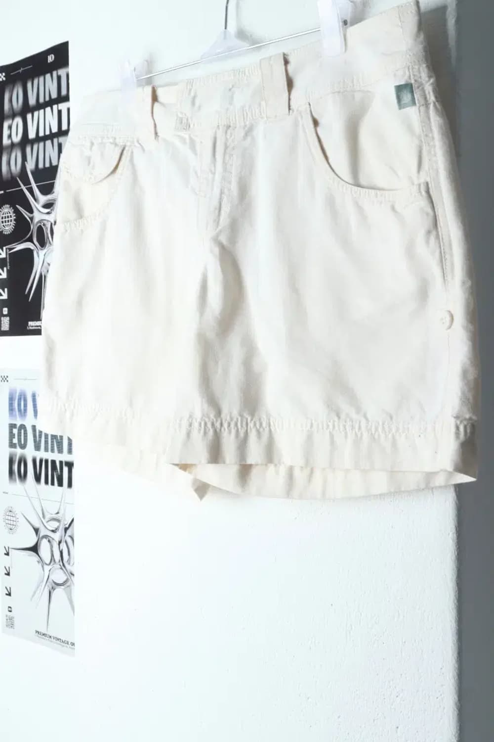 W(XL-2XL) 브랜드빈티지 반바지 팬츠 화이트 빅사이즈-1D4E 상품이미지1