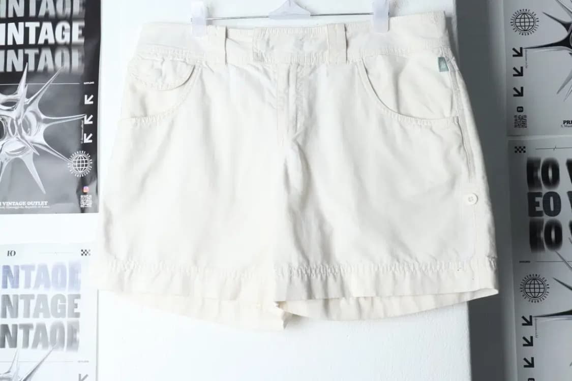 W(XL-2XL) 브랜드빈티지 반바지 팬츠 화이트 빅사이즈-1D4E 상품이미지2