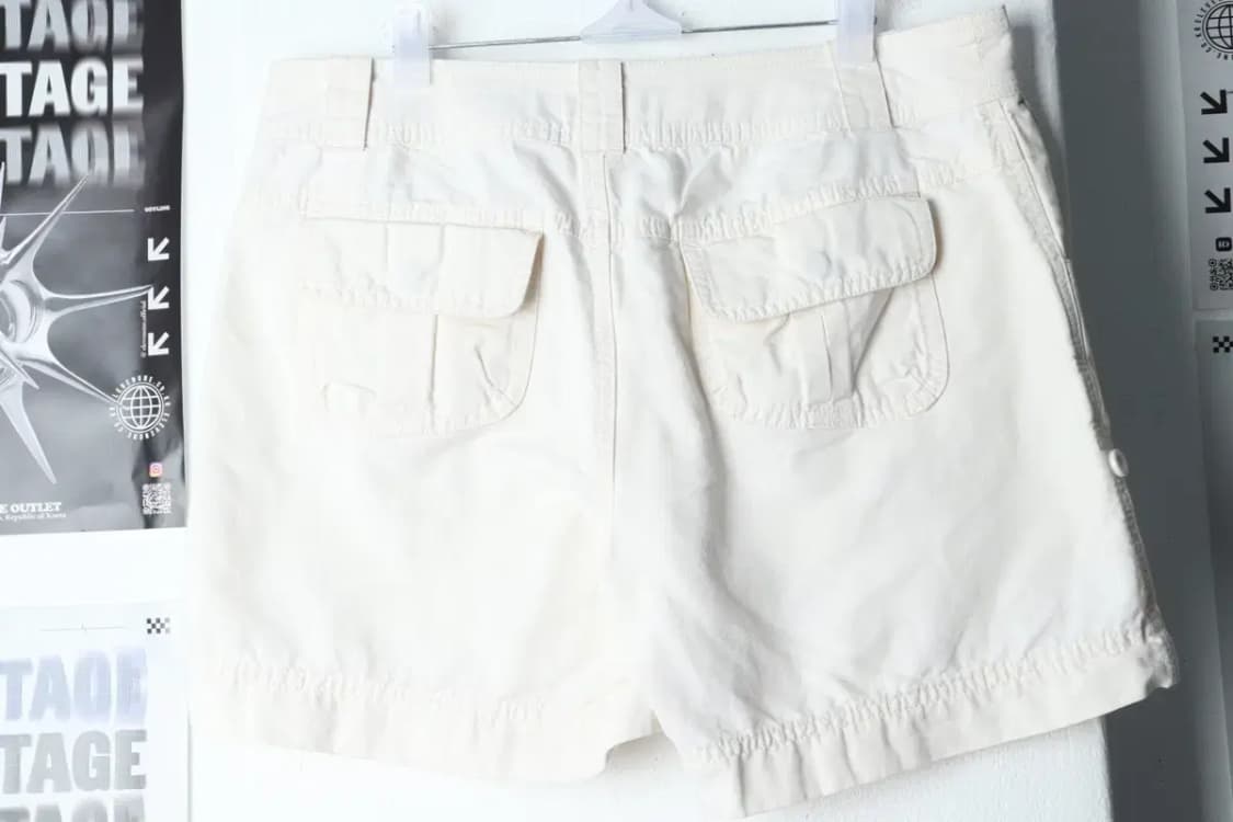 W(XL-2XL) 브랜드빈티지 반바지 팬츠 화이트 빅사이즈-1D4E 상품이미지4