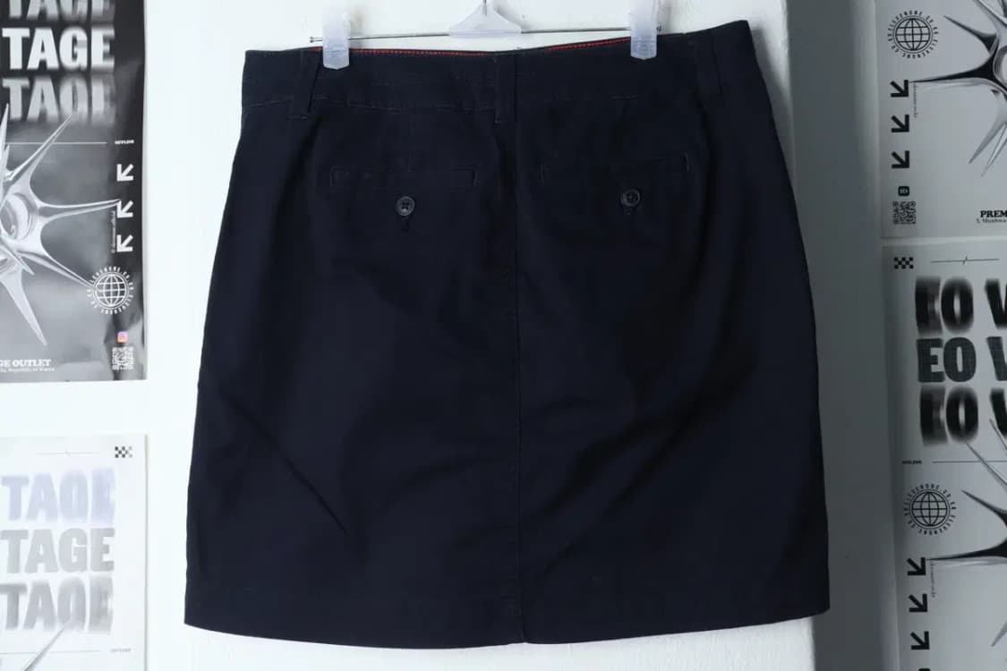 W(L-XL) 타미힐피거 스커트 치마 네이비 면-1DA4 상품이미지3
