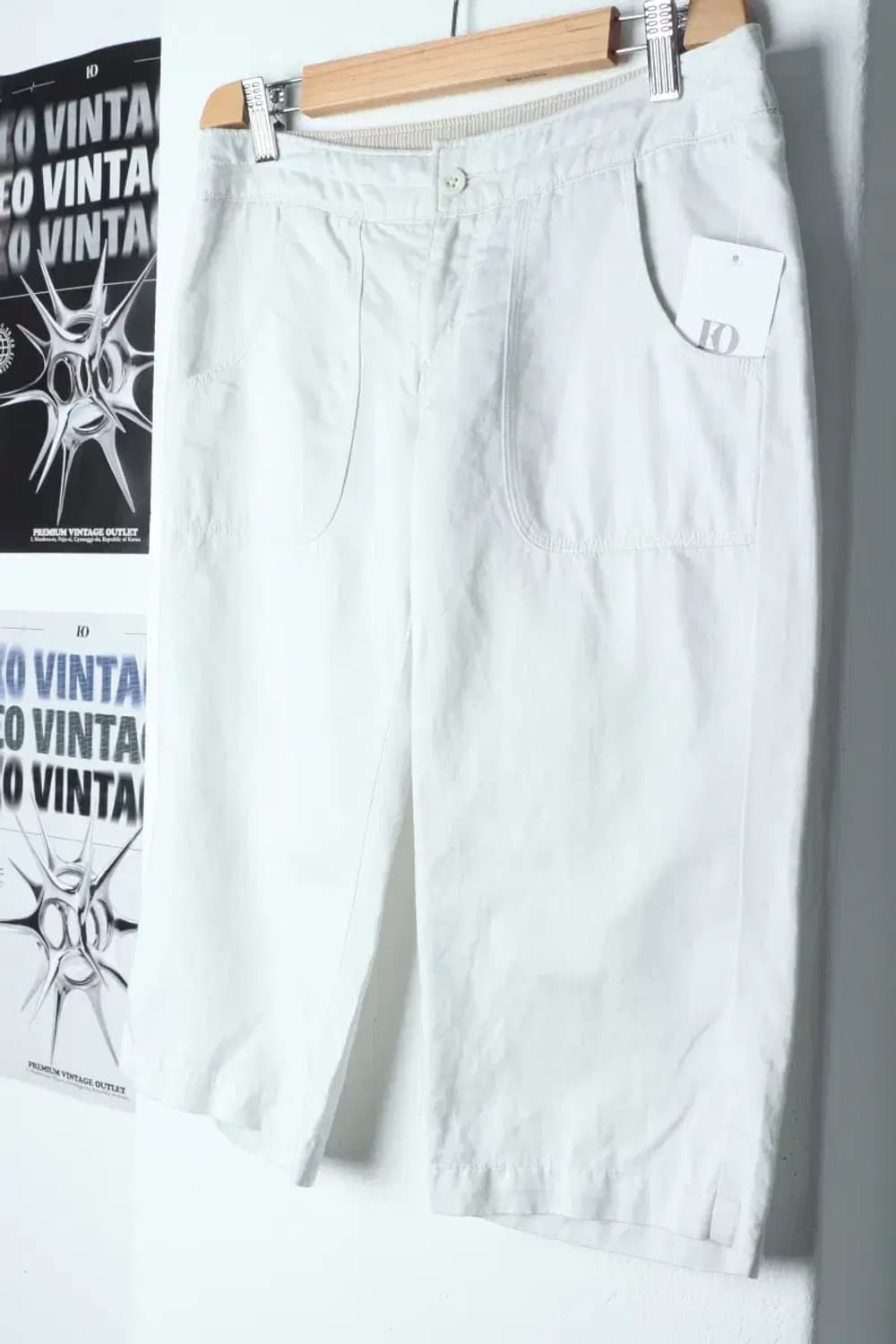 W(L-XL) 노스페이스 반바지 팬츠 화이트 부 면-1DB7 상품이미지1