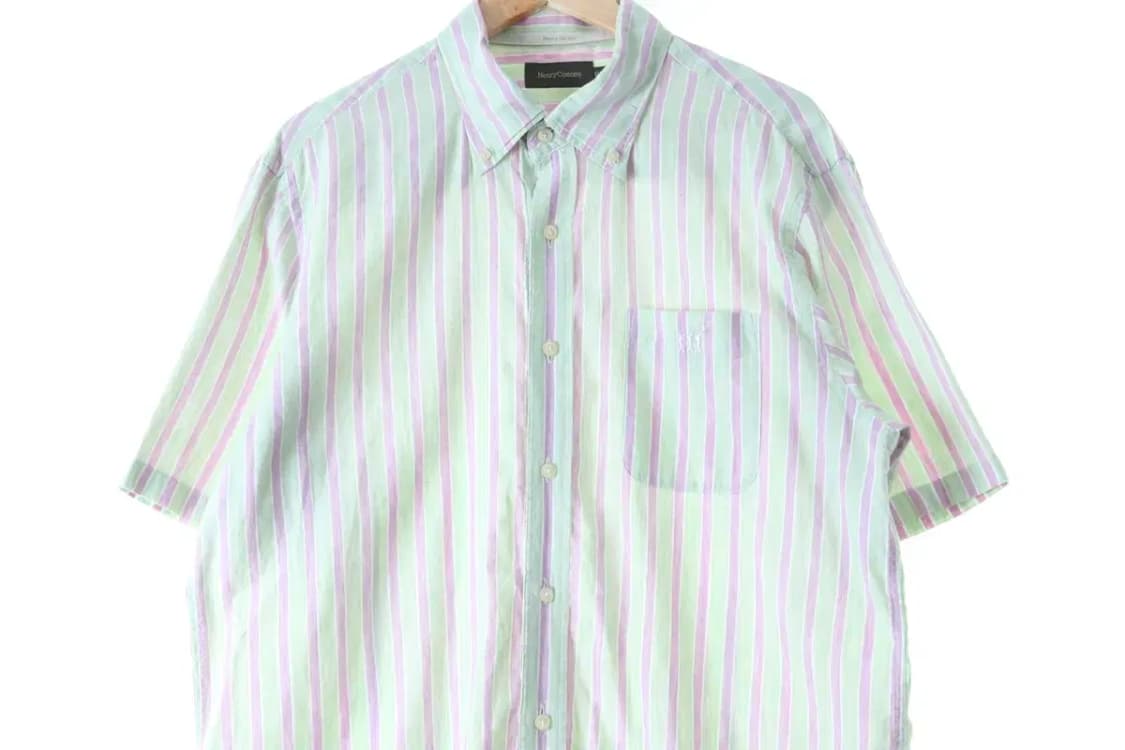 (2XL-3XL) 헨리코튼 반팔셔츠 남방 빅사이즈 린넨 마-13E7D 상품이미지2