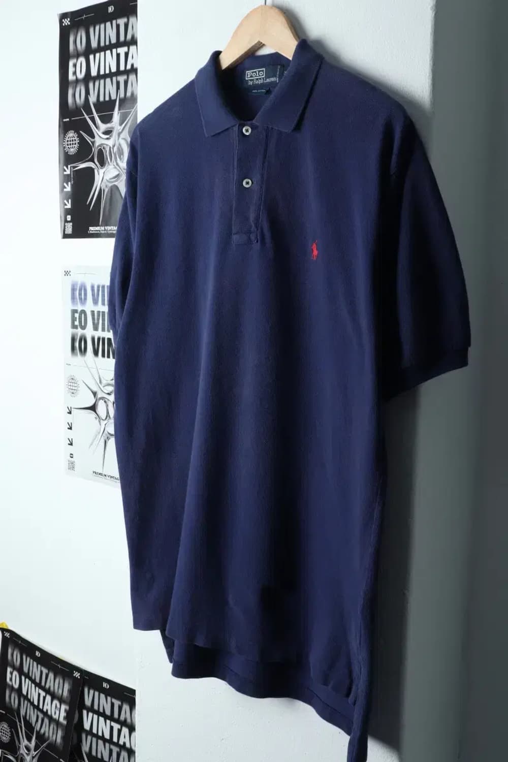 (M-XL) 폴로 랄프로렌 반팔 카라 티셔츠 사용감 네이비-13F3C 상품이미지1