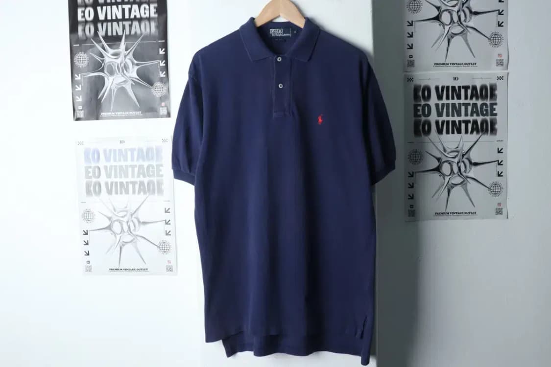(M-XL) 폴로 랄프로렌 반팔 카라 티셔츠 사용감 네이비-13F3C 상품이미지2