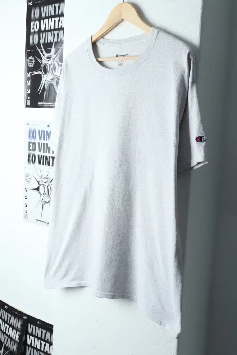 (XL-2XL) 챔피온 반팔 티셔츠 빅사이즈 그레이-13F46 상품이미지1