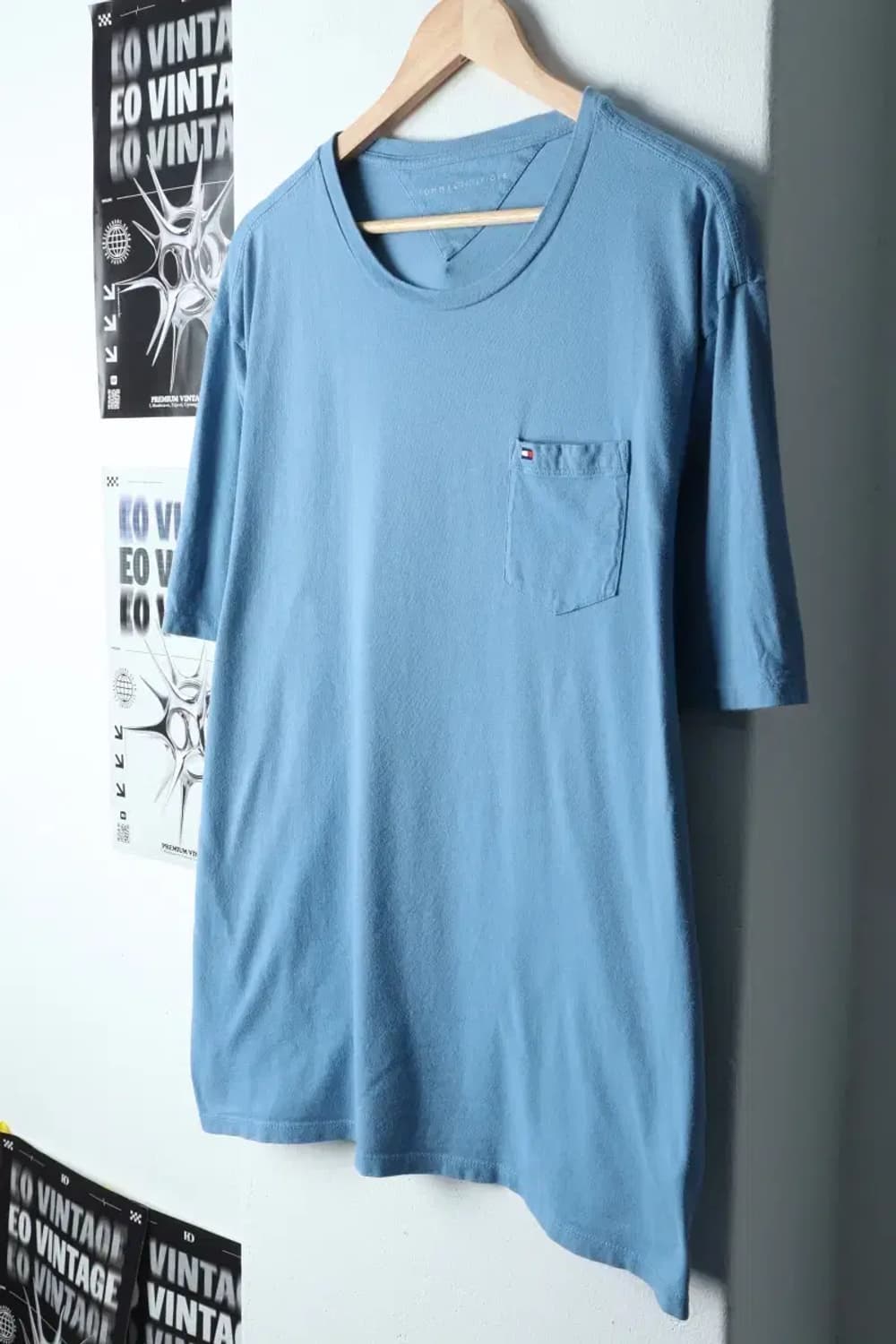 (XL-2XL) 타미힐피거 반팔 티셔츠 빅사이즈 연블루-13F4C 상품이미지1