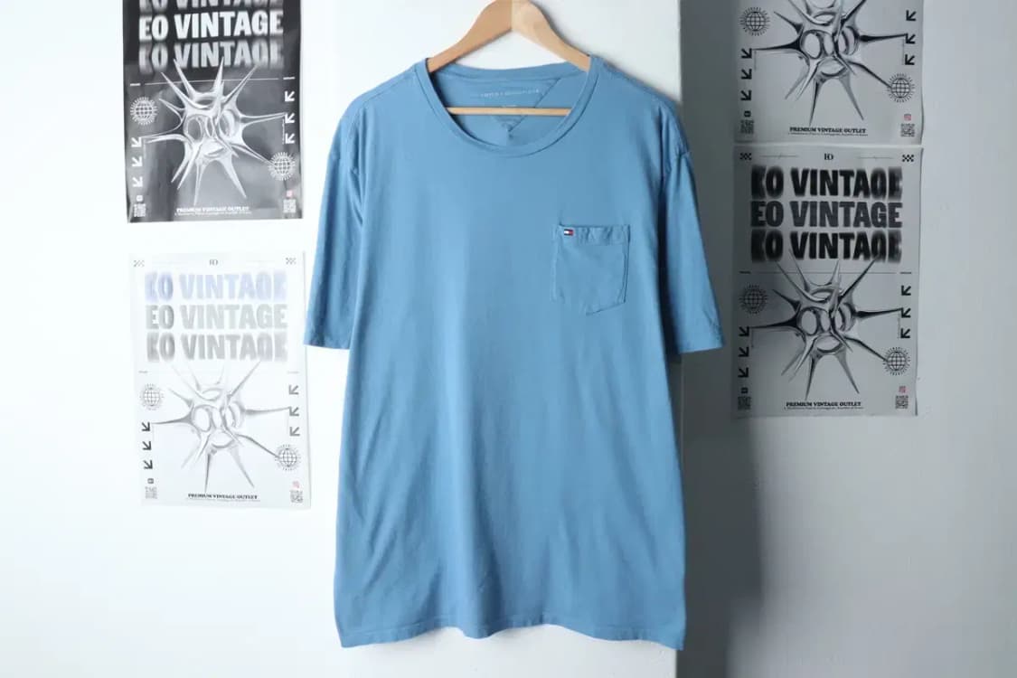 (XL-2XL) 타미힐피거 반팔 티셔츠 빅사이즈 연블루-13F4C 상품이미지2