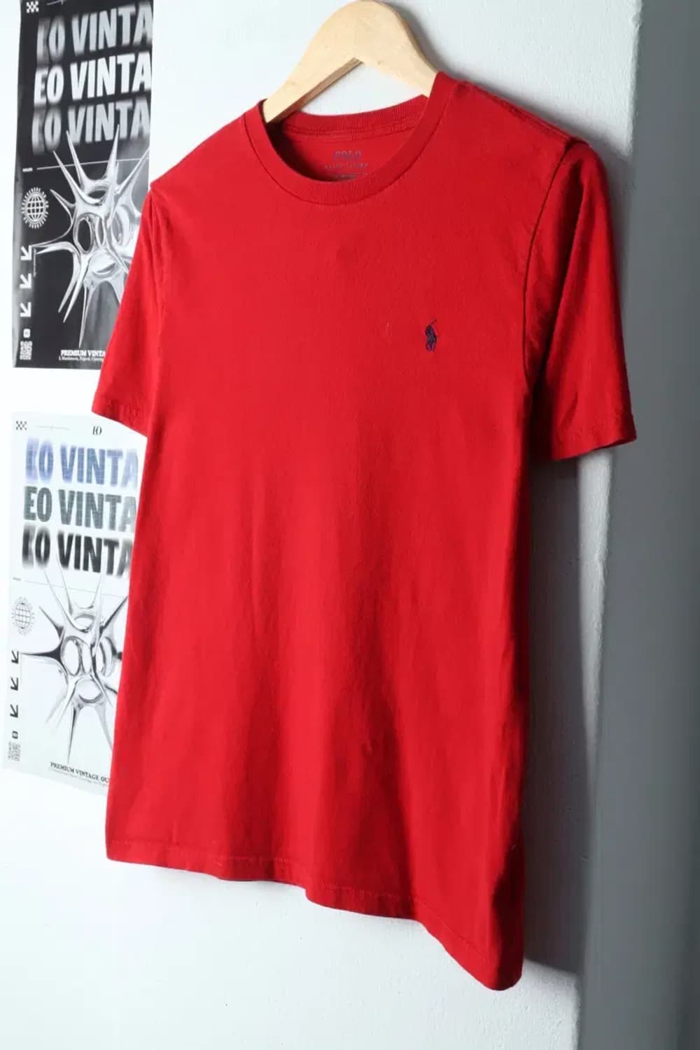 (L-XL) 폴로 랄프로렌 반팔 티셔츠 부분얼룩 레드 포니-13F54 상품이미지1