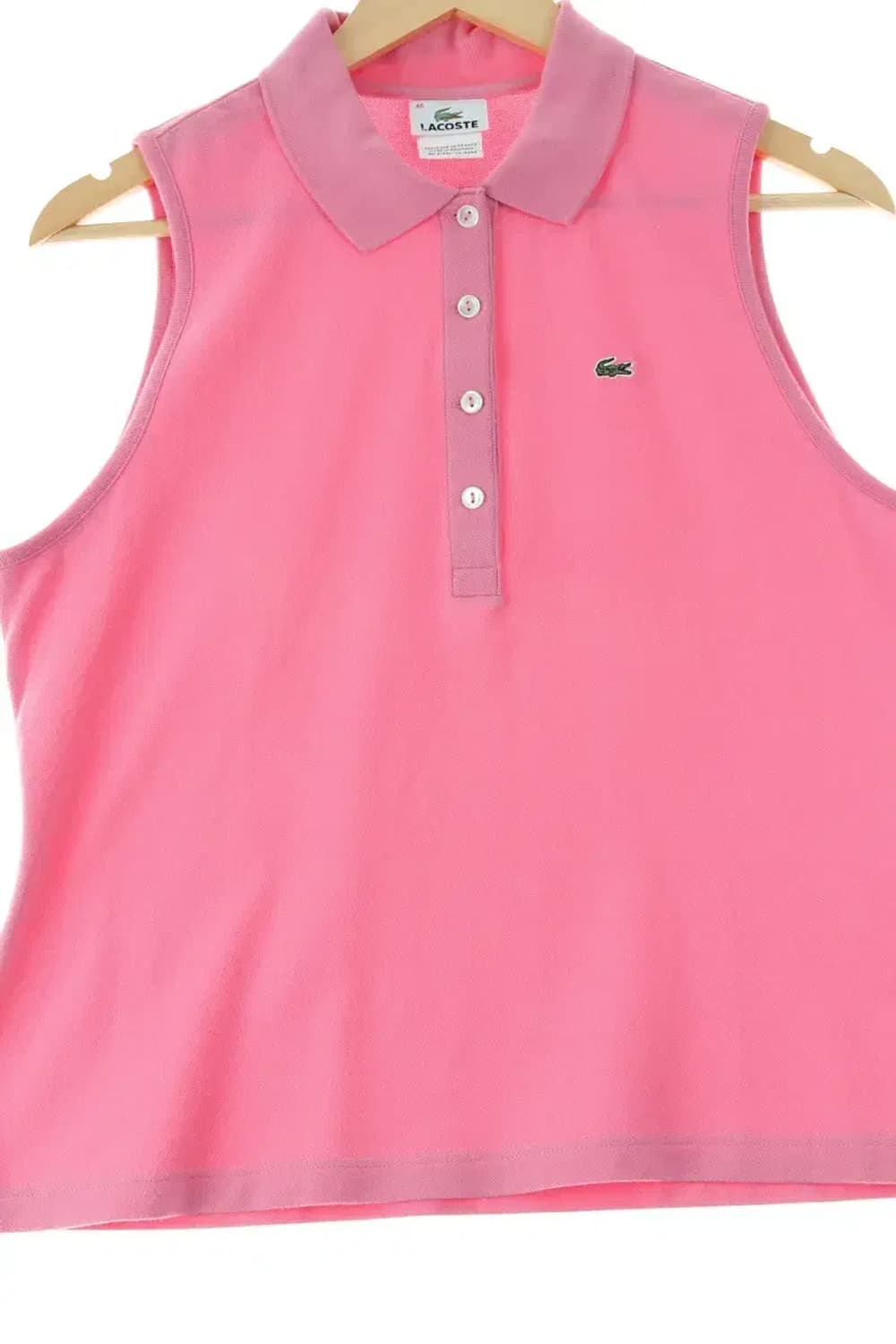 W(L-XL) 라코스테 반팔 카라 티셔츠 민소매 핑크-13FDA 상품이미지1